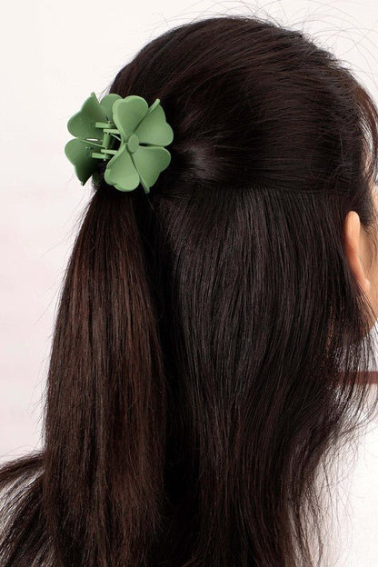 Matte Color Coated Flower Hair Claw Clip GOTIQUE Collections