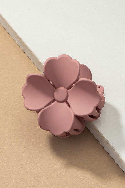 Matte Color Coated Flower Hair Claw Clip GOTIQUE Collections