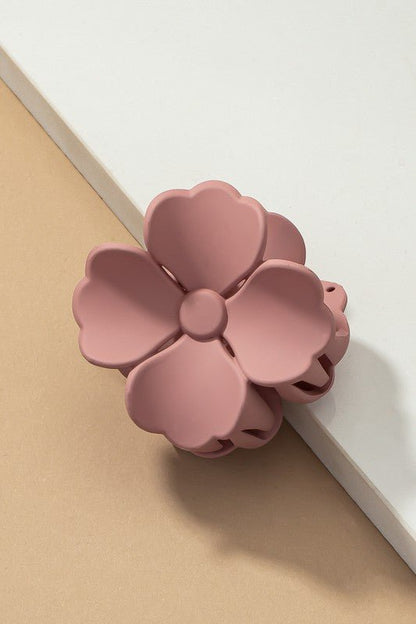 Matte Color Coated Flower Hair Claw Clip GOTIQUE Collections