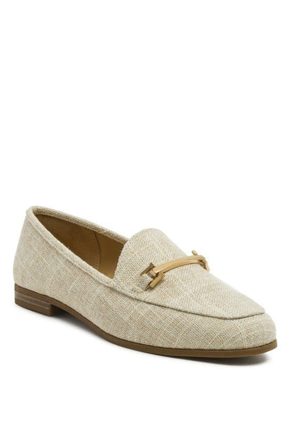 Metal Buckle Detailed Faux Suede Loafers GOTIQUE Collections