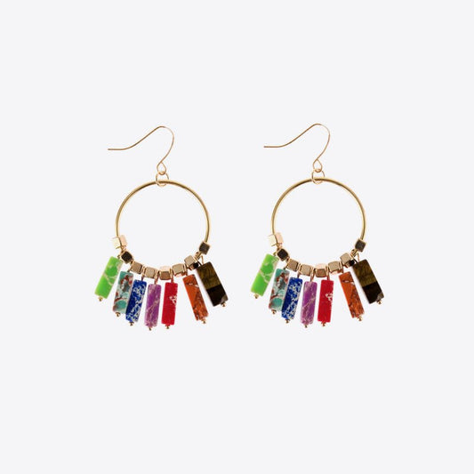 Multicolored Stone Dangle Earrings GOTIQUE Collections