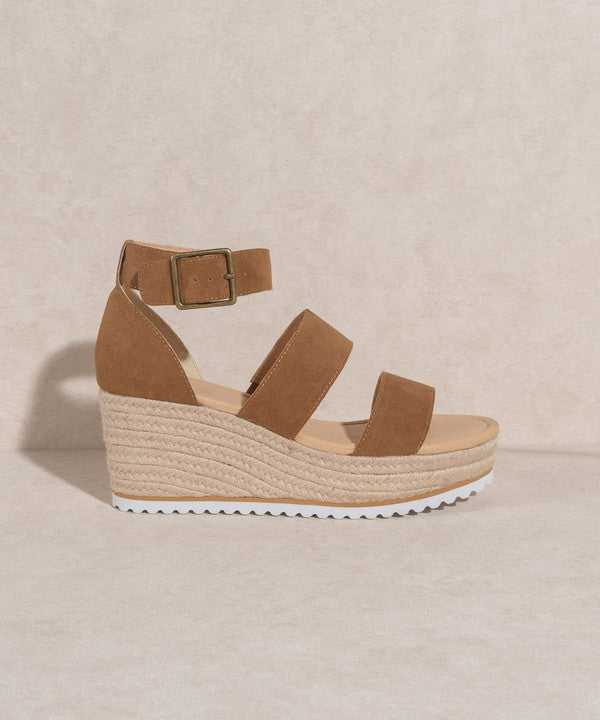 OASIS SOCIETY Slyvie Double Strap Wedge Heel GOTIQUE Collections