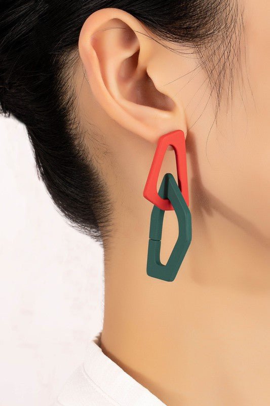 Organic Shape Chunky Link Drop Earrings GOTIQUE Collections