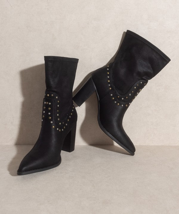 PARIS Studded Midi Boots GOTIQUE Collections