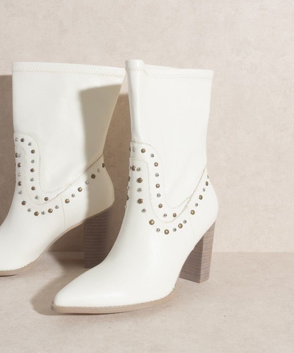 PARIS Studded Midi Boots GOTIQUE Collections