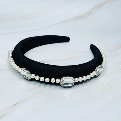 Pearls And Jewels Lined Headband GOTIQUE Collections