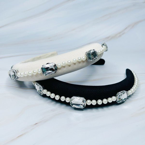 Pearls And Jewels Lined Headband GOTIQUE Collections