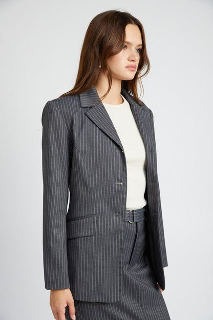 Pin Striped Blazer Jacket GOTIQUE Collections