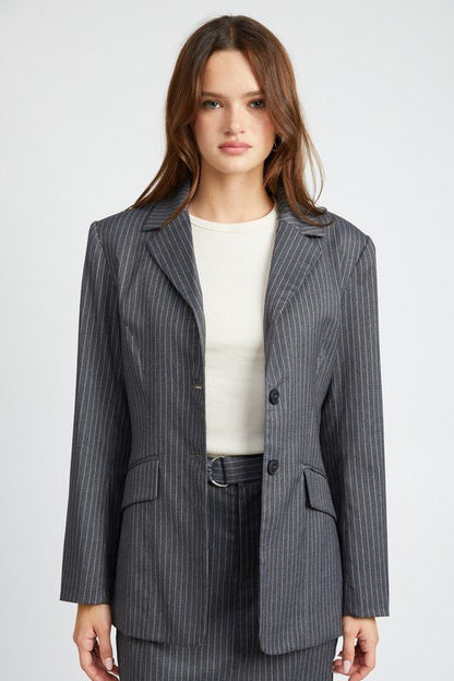 Pin Striped Blazer Jacket GOTIQUE Collections