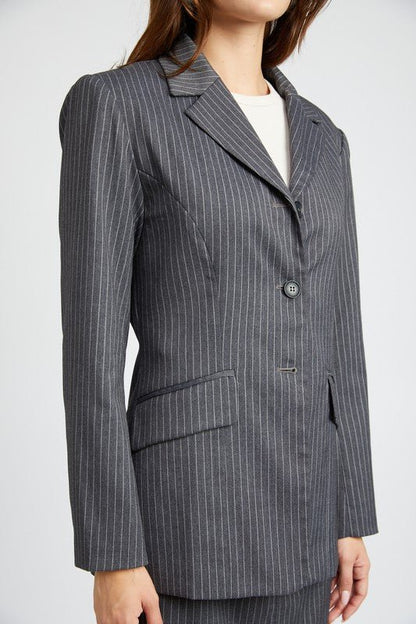 Pin Striped Blazer Jacket GOTIQUE Collections