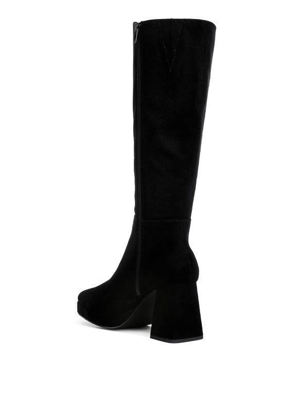 RYO Calf-Length Micro Suede Boots GOTIQUE Collections