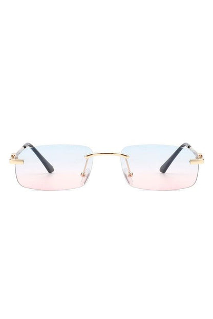 Rectangle Narrow Fashion Tinted Retro Sunglasses GOTIQUE Collections