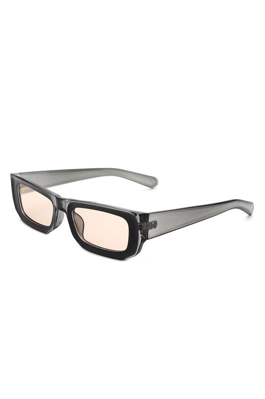 Rectangle Narrow Flat Top Tinted Slim Sunglasses GOTIQUE Collections