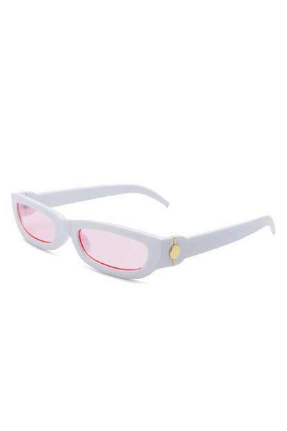 Rectangle Retro Slim Tinted Narrow Sunglasses GOTIQUE Collections