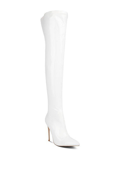 Riggle Patent Pu Stiletto Long Boots GOTIQUE Collections