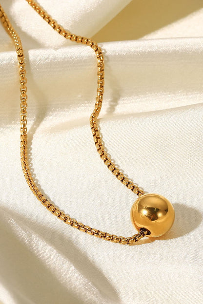 Round Shape Pendant 18K Gold-Plated Necklace GOTIQUE Collections