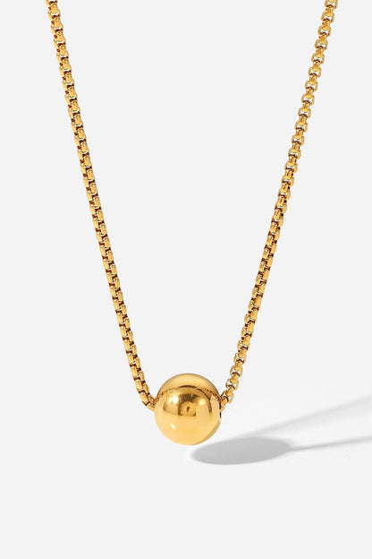 Round Shape Pendant 18K Gold-Plated Necklace GOTIQUE Collections