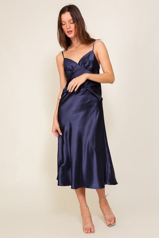 Satin Midi Flare Skirt GOTIQUE Collections