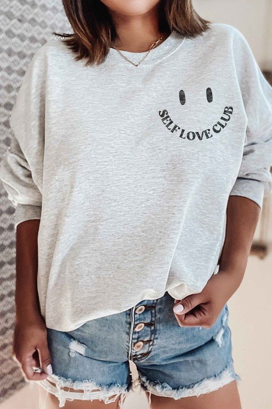 Self Love Club Graphic Sweatshirt GOTIQUE Collections