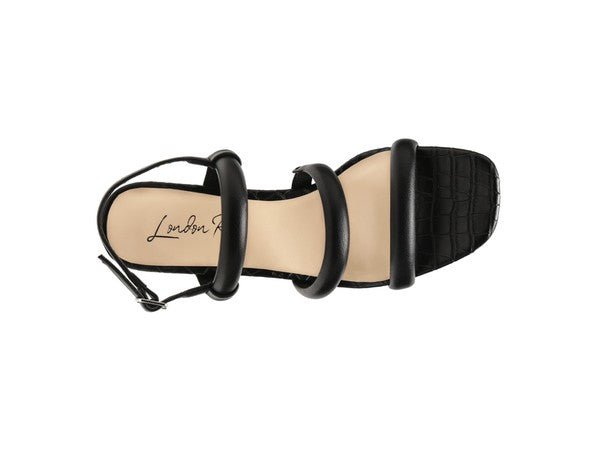 Slater Croc Slingback Block Sandals GOTIQUE Collections