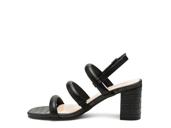 Slater Croc Slingback Block Sandals GOTIQUE Collections