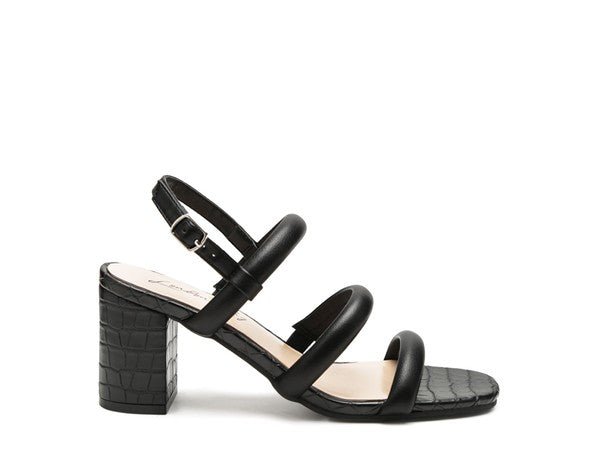 Slater Croc Slingback Block Sandals GOTIQUE Collections