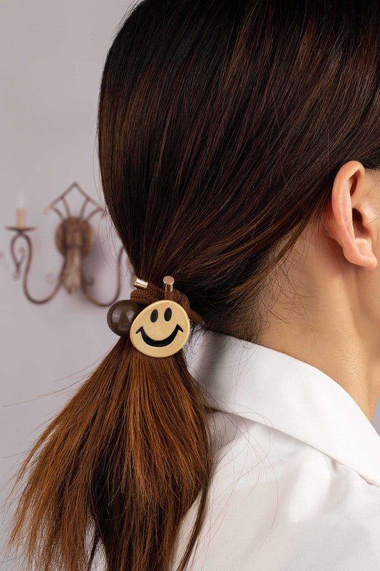 Smiley Face Hair Elastic Tie GOTIQUE Collections