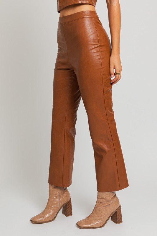 Straight Vegan Leather Pants GOTIQUE Collections