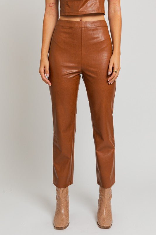 Straight Vegan Leather Pants GOTIQUE Collections