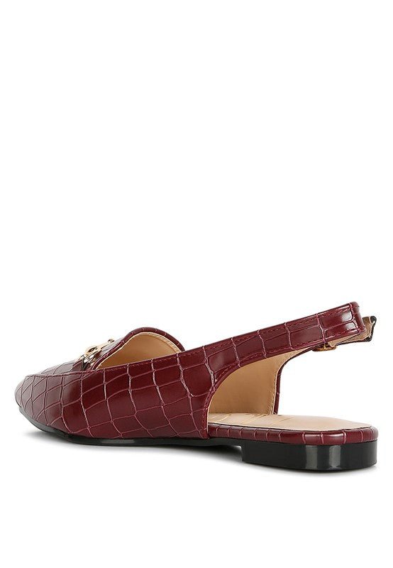 TREMPE Croc Slingback Flat Sandals GOTIQUE Collections