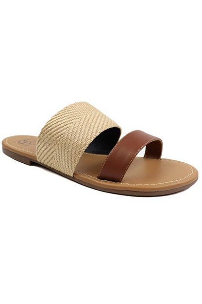 Two Band Slide Sandals GOTIQUE Collections