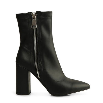 VALERIA Pointed Toe High Ankle Boots GOTIQUE Collections