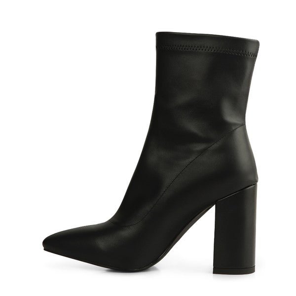 VALERIA Pointed Toe High Ankle Boots GOTIQUE Collections