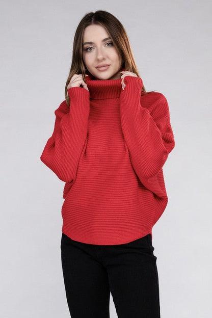 Viscose Dolman Sleeve Turtleneck Sweater GOTIQUE Collections