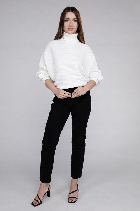 Viscose Dolman Sleeve Turtleneck Sweater GOTIQUE Collections