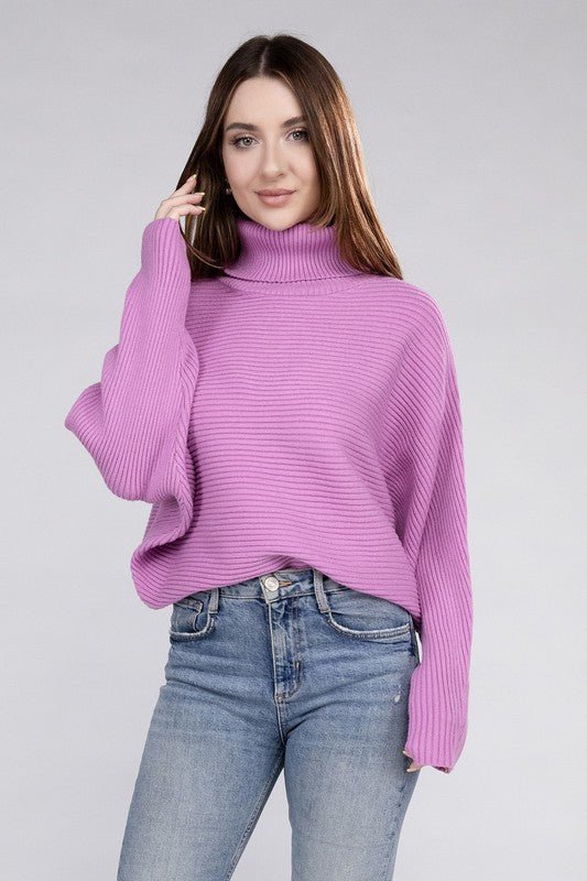 Viscose Dolman Sleeve Turtleneck Sweater GOTIQUE Collections