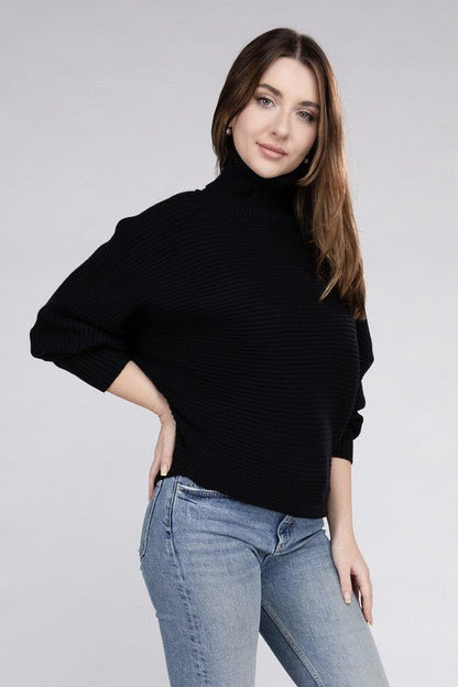 Viscose Dolman Sleeve Turtleneck Sweater GOTIQUE Collections