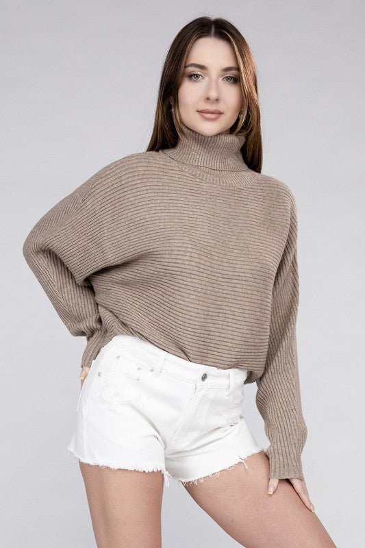 Viscose Dolman Sleeve Turtleneck Sweater GOTIQUE Collections