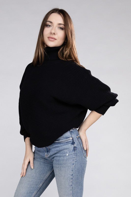 Viscose Dolman Sleeve Turtleneck Sweater GOTIQUE Collections