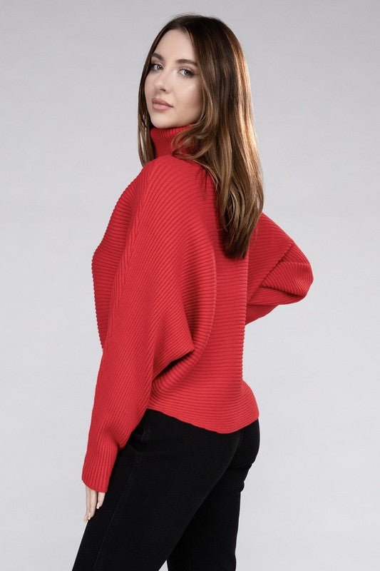 Viscose Dolman Sleeve Turtleneck Sweater GOTIQUE Collections