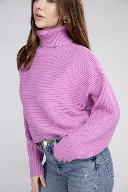 Viscose Dolman Sleeve Turtleneck Sweater GOTIQUE Collections