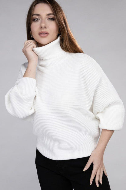 Viscose Dolman Sleeve Turtleneck Sweater GOTIQUE Collections