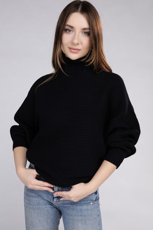 Viscose Dolman Sleeve Turtleneck Sweater GOTIQUE Collections