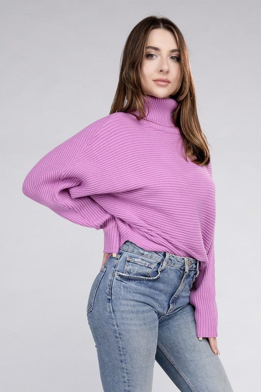 Viscose Dolman Sleeve Turtleneck Sweater GOTIQUE Collections