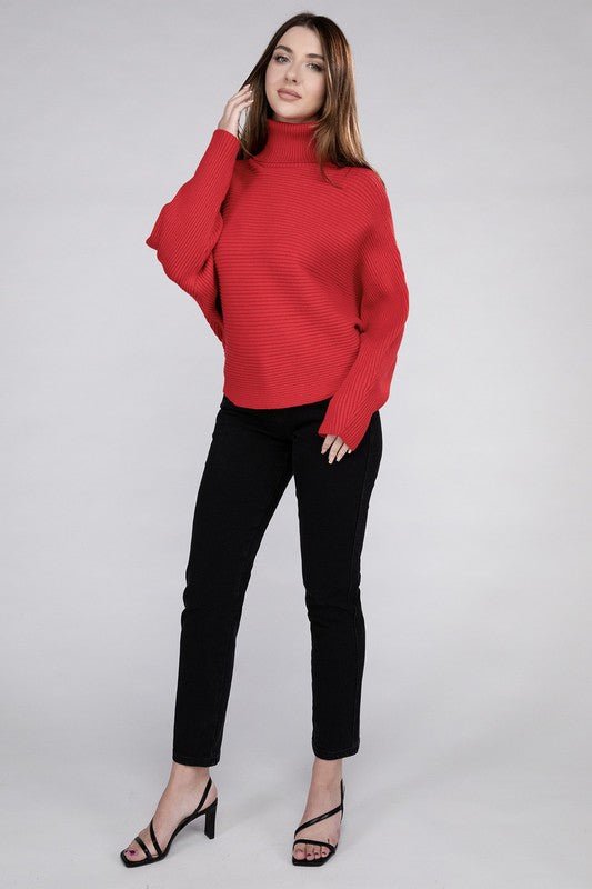 Viscose Dolman Sleeve Turtleneck Sweater GOTIQUE Collections