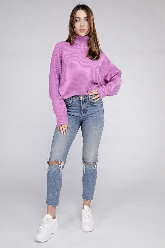 Viscose Dolman Sleeve Turtleneck Sweater GOTIQUE Collections