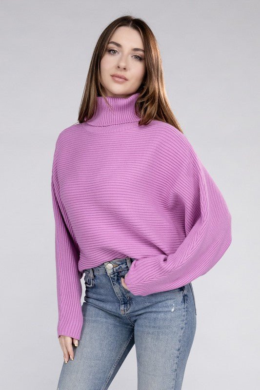 Viscose Dolman Sleeve Turtleneck Sweater GOTIQUE Collections