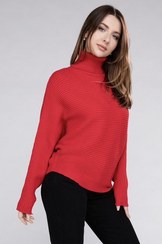 Viscose Dolman Sleeve Turtleneck Sweater GOTIQUE Collections