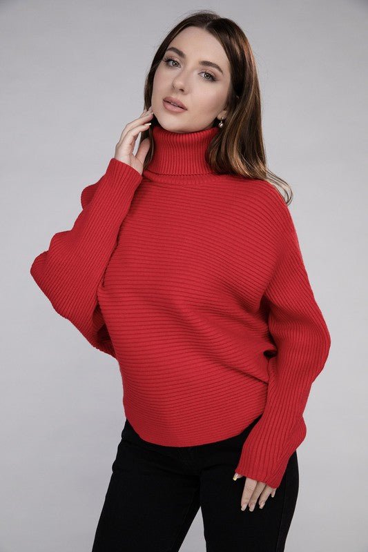 Viscose Dolman Sleeve Turtleneck Sweater GOTIQUE Collections