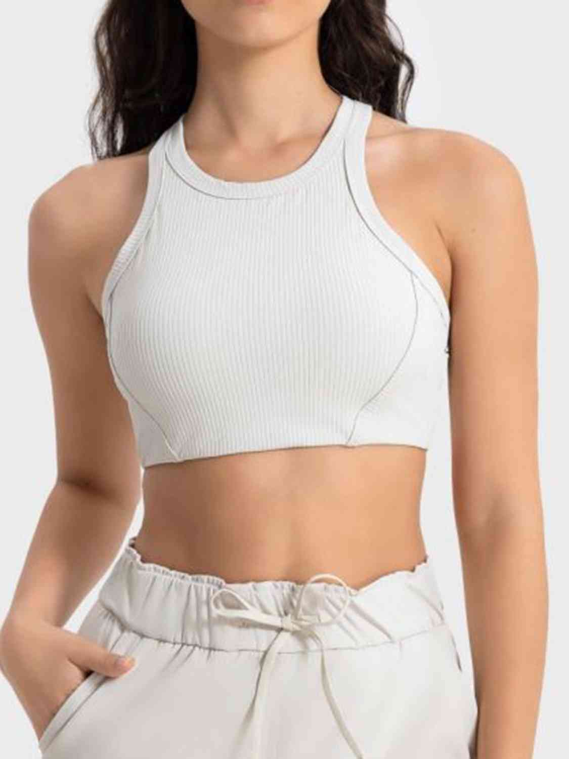 Wide Strap Cropped Sport Tank Top GOTIQUE Collections